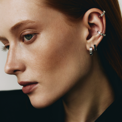 Серьга-пирсинг Parthenon, белое золото 18 карат, 1мм (размеры S,M)