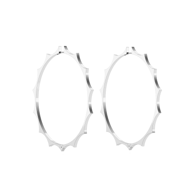 Серьги Parthenon, белое золото 18 карат, 2 мм, размер XLarge