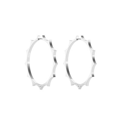 Серьги Parthenon, белое золото 18 карат, 2 мм, размер Large