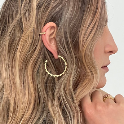 Кафф Memphis, желтое золото 18 карат, 3 мм (размеры S,M,L)