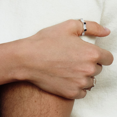 Кольцо Kazanskiy, белое золото 18 карат, 4 мм 